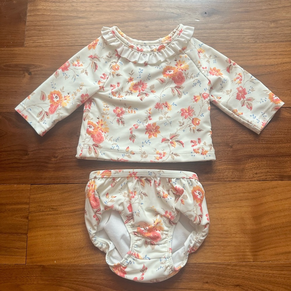 Janie and Jack 2 piece Infant Swimsuit. Size 0-3 months